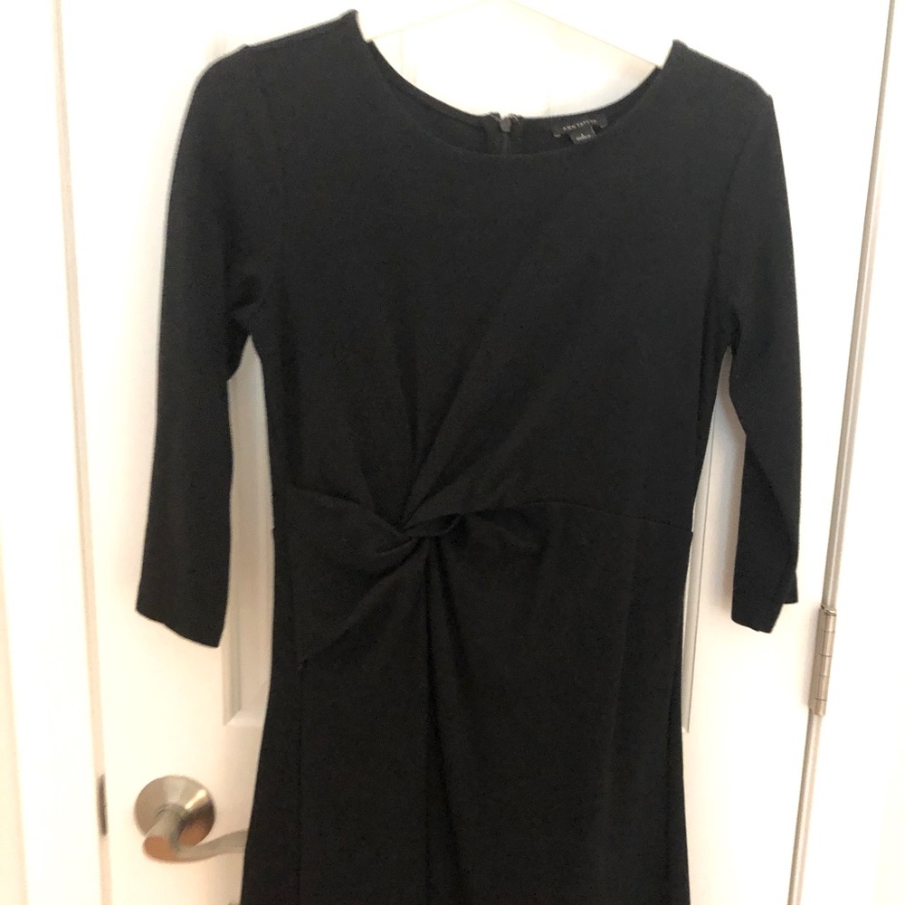Black Ann Taylor long sleeve dress